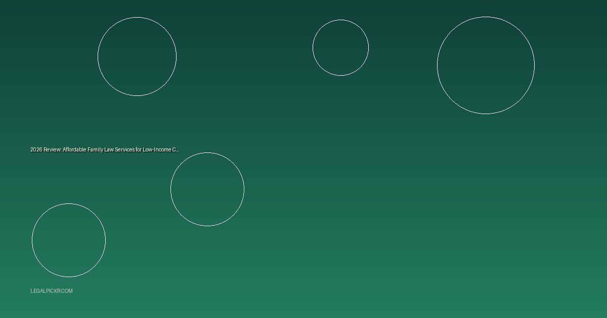 2026 Review: Affordable Family Law Services for Low-Income Clients