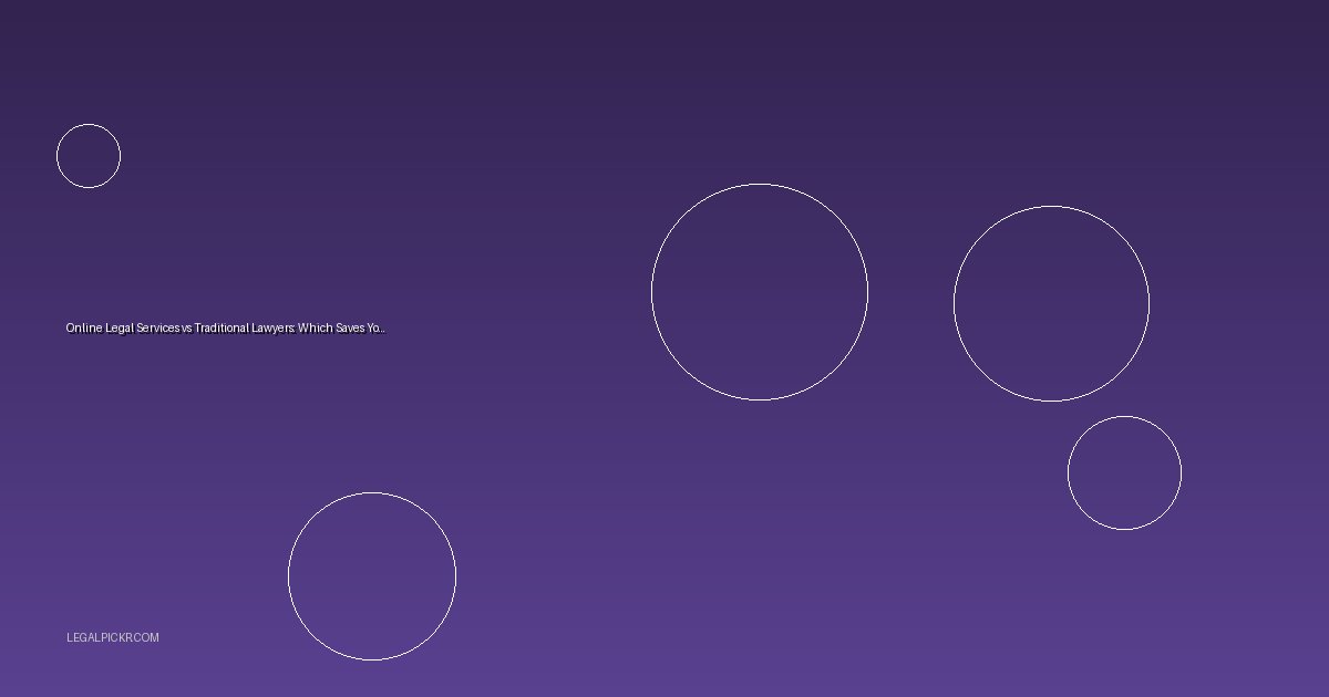 Online Legal Services vs Traditional Lawyers: Which Saves You More in 2025?