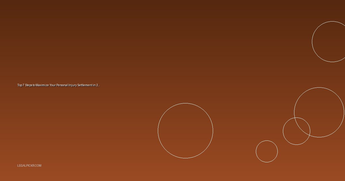 Top 7 Steps to Maximize Your Personal Injury Settlement in 2026