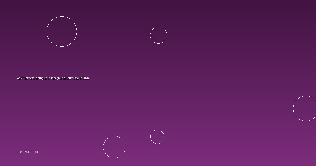 Top 7 Tips for Winning Your Immigration Court Case in 2026