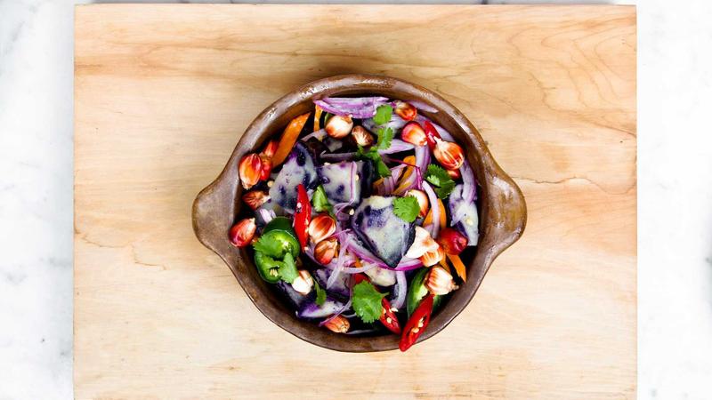 USCIS building with American flags