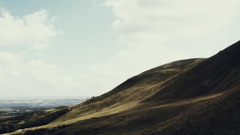 Freelancer reviewing contract documents with a laptop and coffee